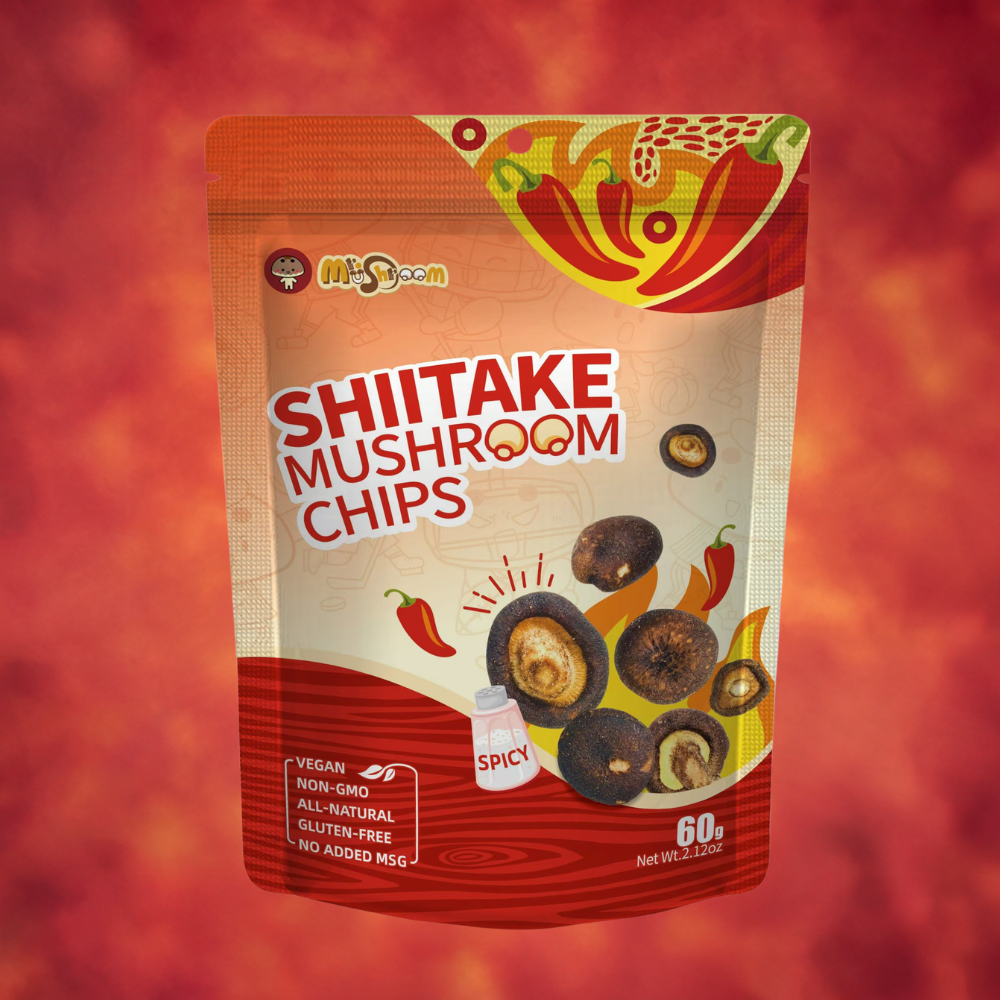 Premium Vacuum-Fried Shiitake Mushroom - Spicy