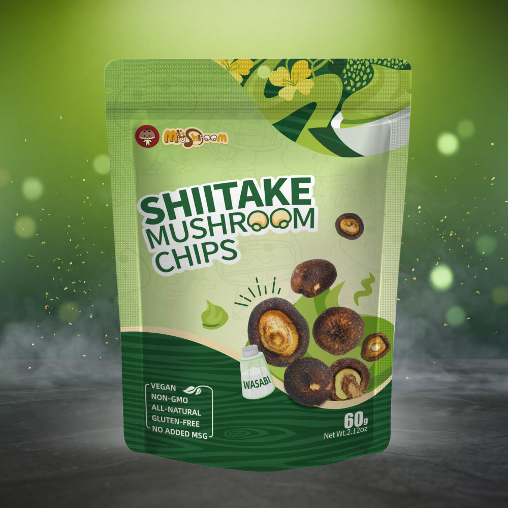Premium Vacuum-Fried Shiitake Mushroom - Wasabi