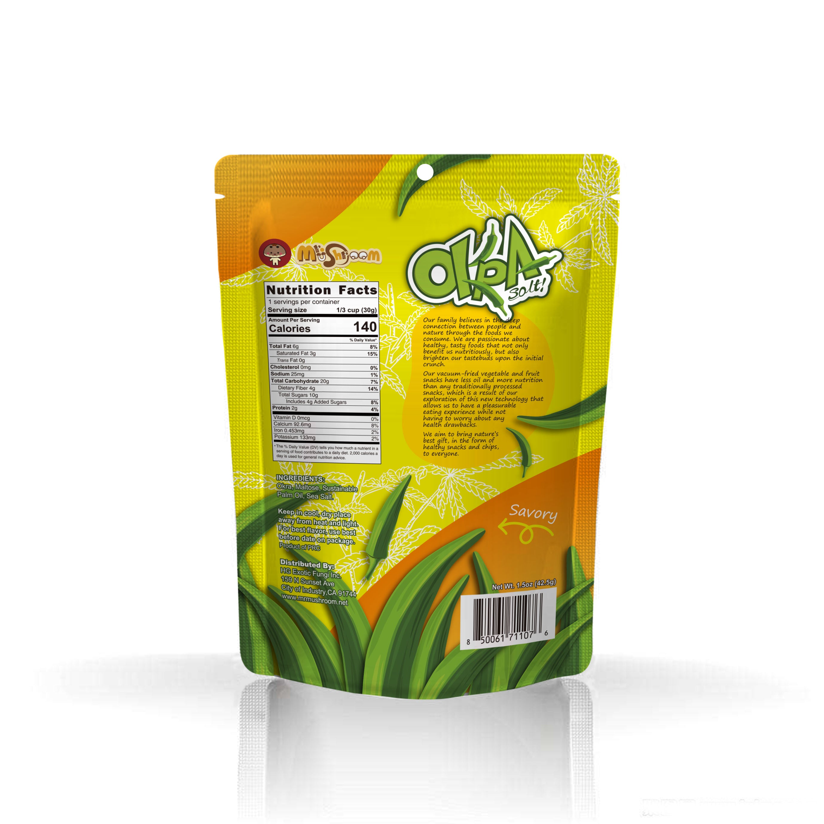 Mr.Mushroom Premium Vacuum-Fried Okra
