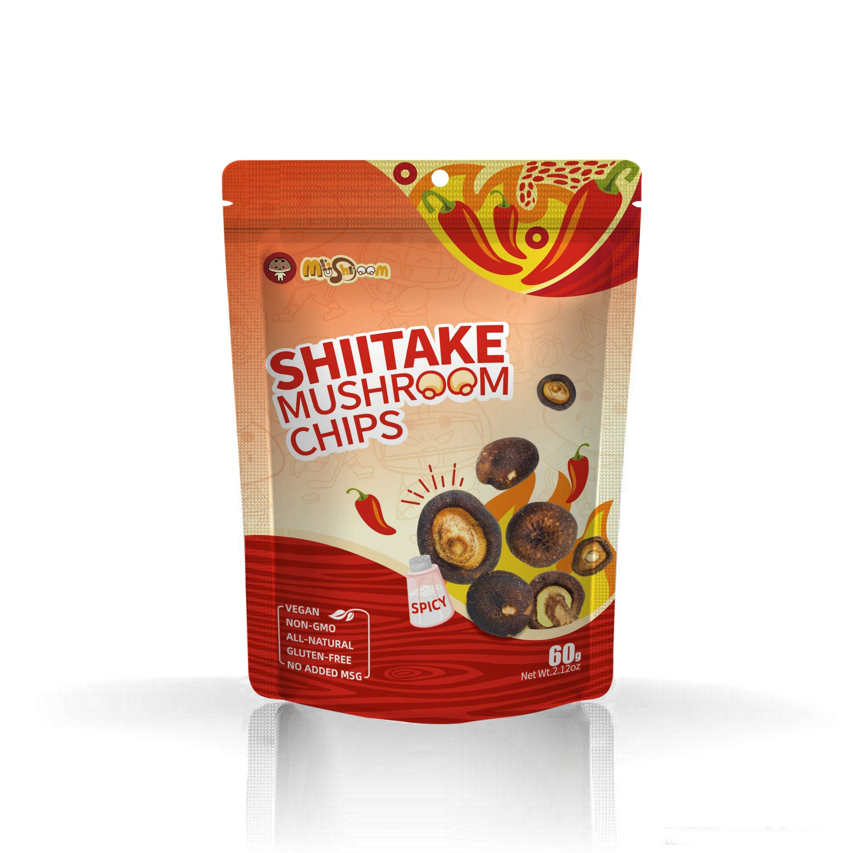 Mr.Mushroom Premium Vacuum-Fried Shiitake Mushroom - Spicy