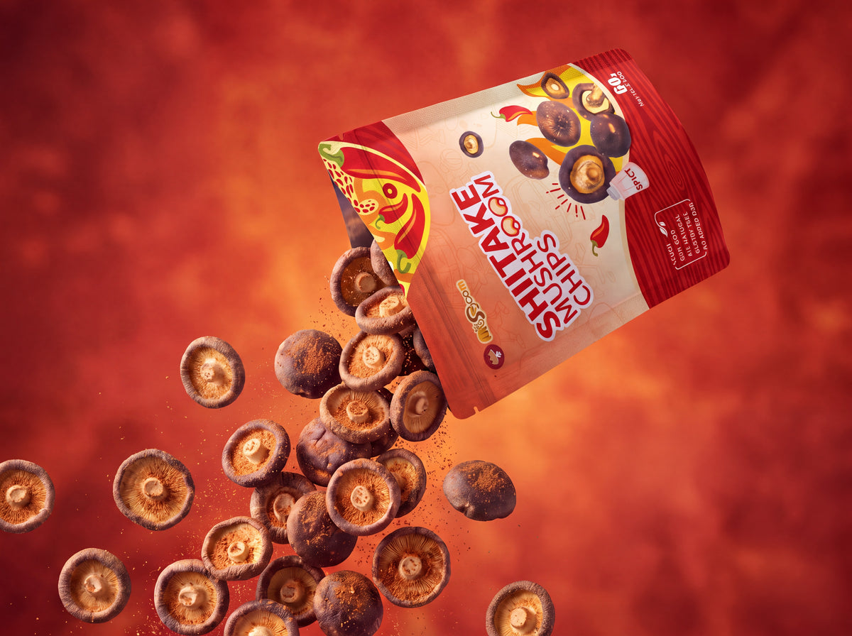 Premium Vacuum-Fried Shiitake Mushroom - Spicy